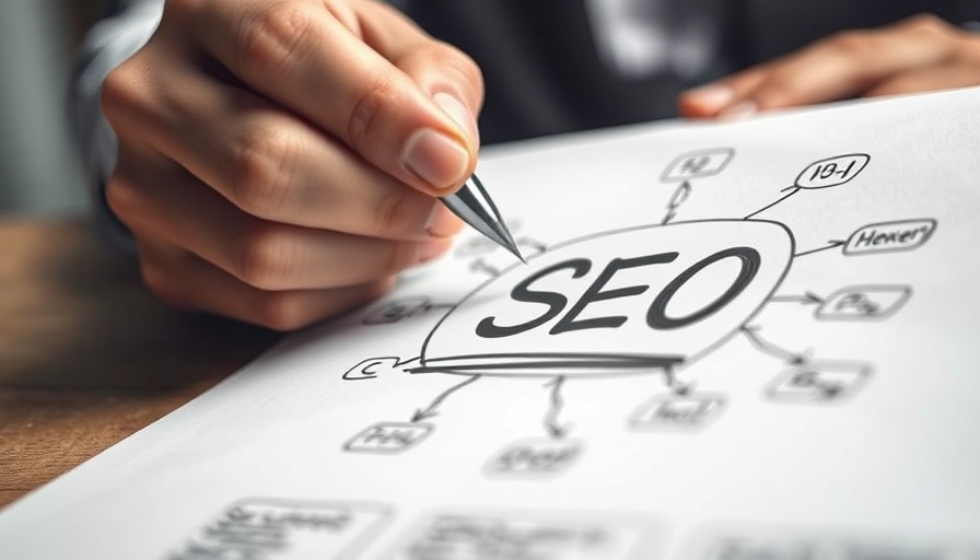 SEO strategy diagram sketch with focus on SEO services in 2025.