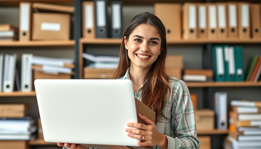 Young woman using essential marketing tools for small businesses