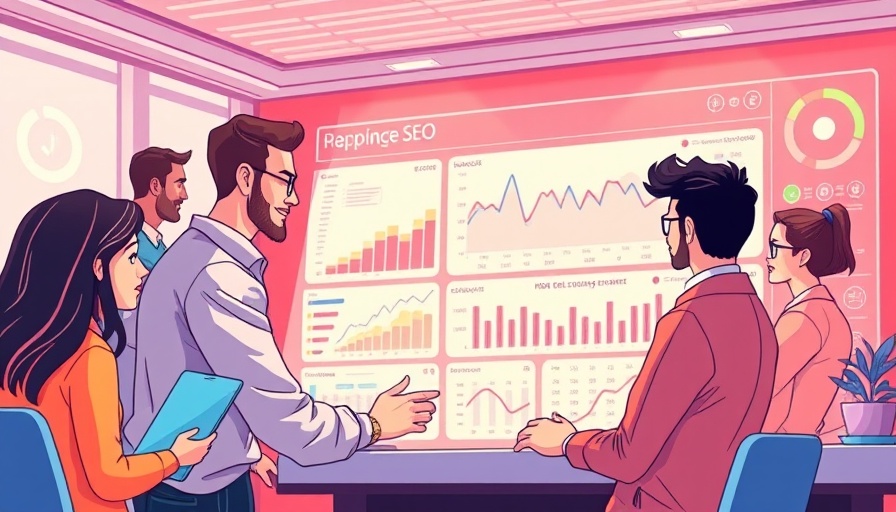 Illustration of professionals analyzing SEO data to boost propane sales.