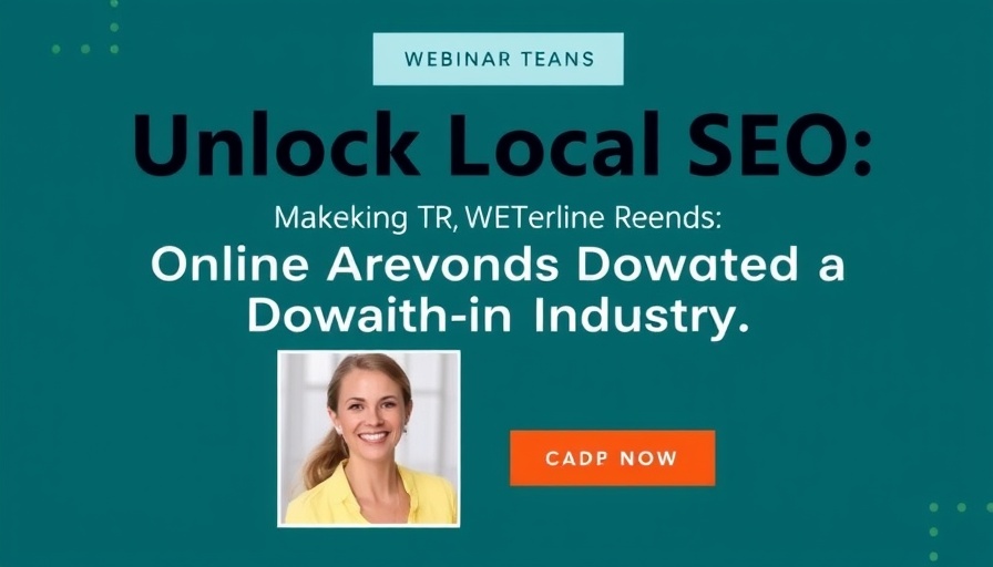 Webinar ad on online review trends impacting local SEO