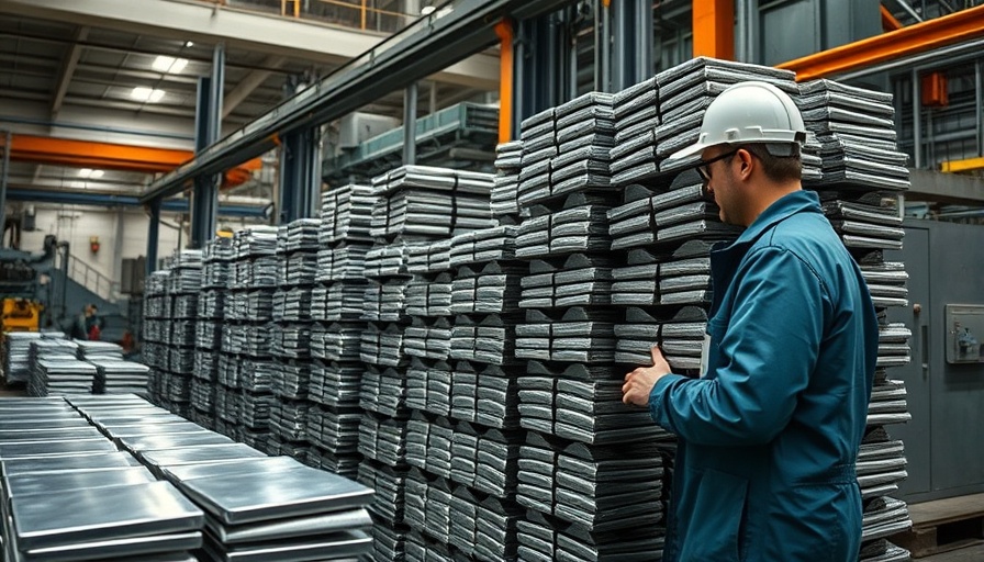 Worker inspecting tin ingots, highlighting tin market boom.