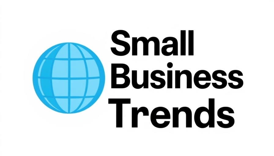 Small Business Trends logo, text and blue sphere, clear design.