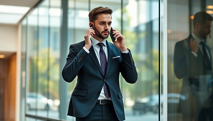 Confident professional on a call demonstrating consultative selling in modern setting.