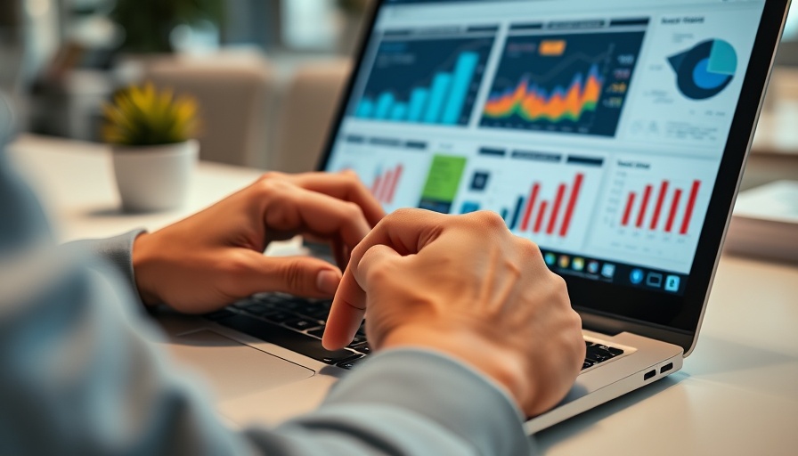 Hands working on laptop displaying CRM data for sales strategy for small business success.