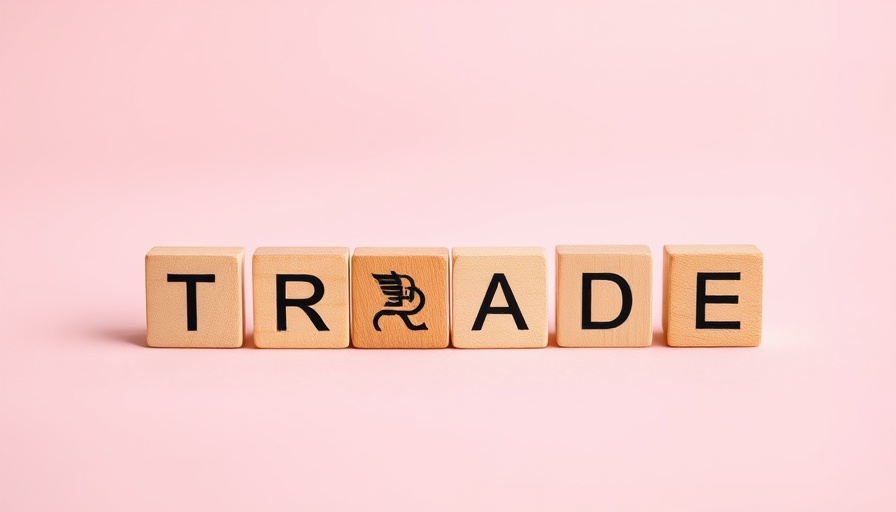 Wooden blocks spell 'TRADE' on pink backdrop, Dell PartnerDirect benefits.
