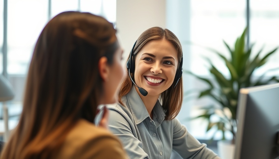 Customer service representative delivering exceptional service over a call.