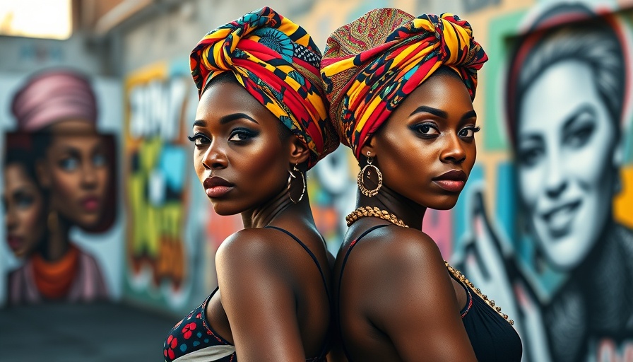 Cultural competency leadership represented by two women with colorful headwraps.