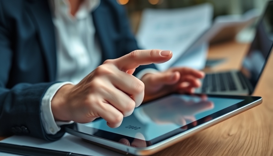 Effective sales strategies concept shown by a hand touching a tablet.