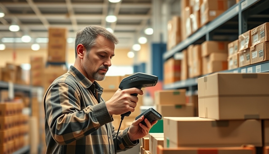 Retail worker scanning packages amid holiday labor shortage.