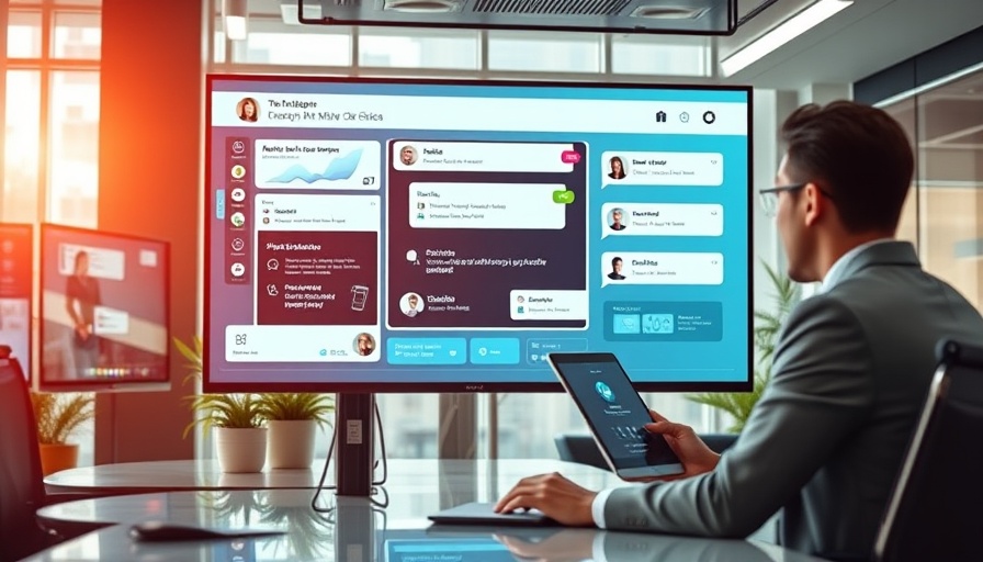 AI in sales: Person using AI chat on computer in modern office.