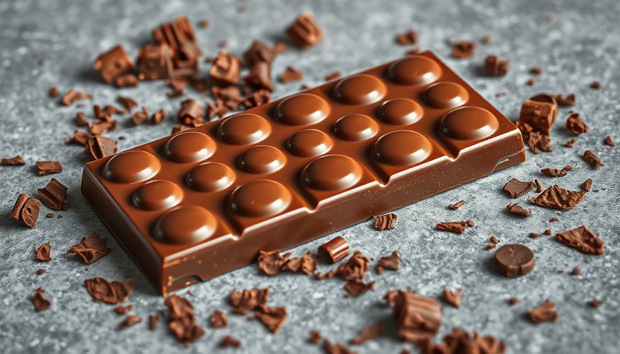 Intriguing chocolate bar with bubbles, perfect bar snacks experience.