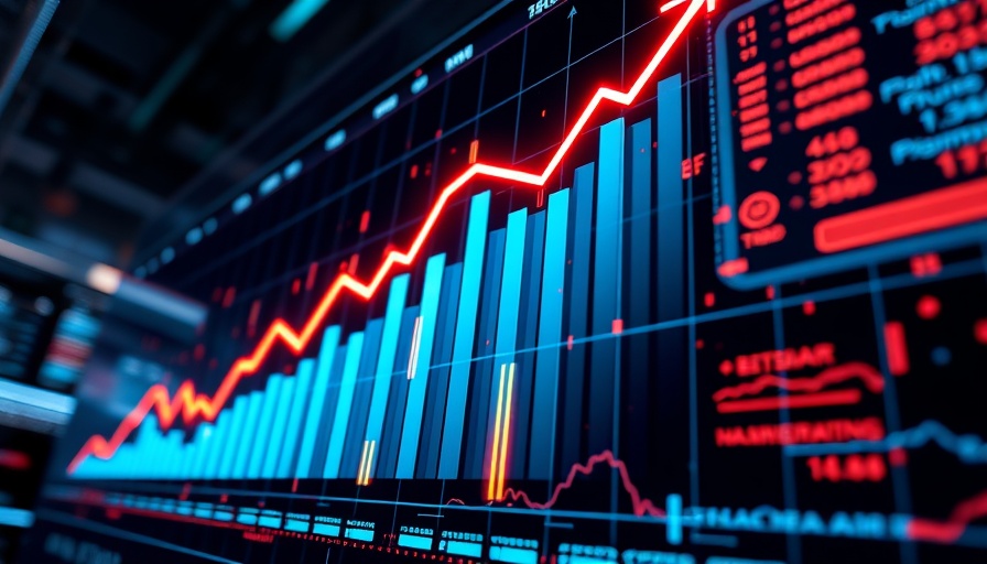 Unlock SEO Success with Search Console: Rising digital graph with neon lights.