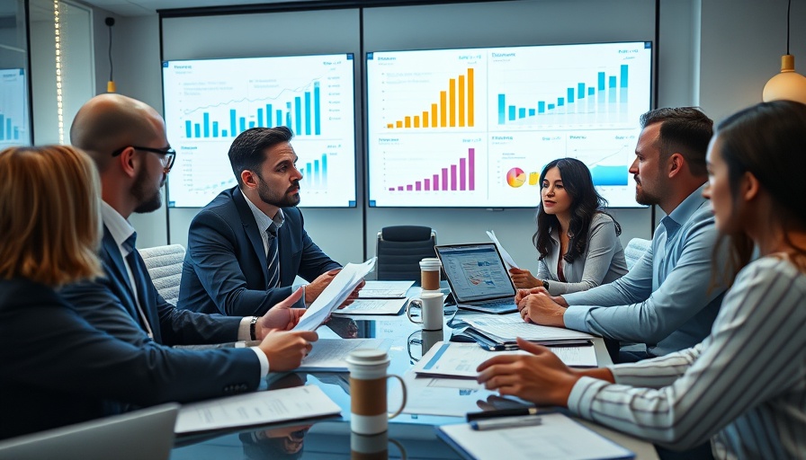 Professionals discussing pricing strategies in a business meeting.