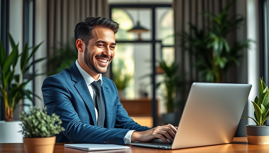 Young businessman working remotely for maintaining cohesion in remote teams.