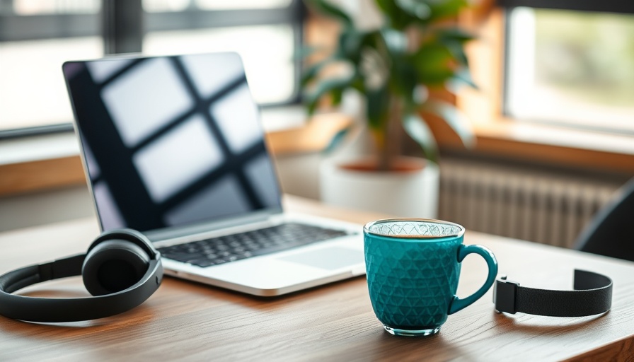 Minimalist workspace with laptop and coffee for blogging business ideas.