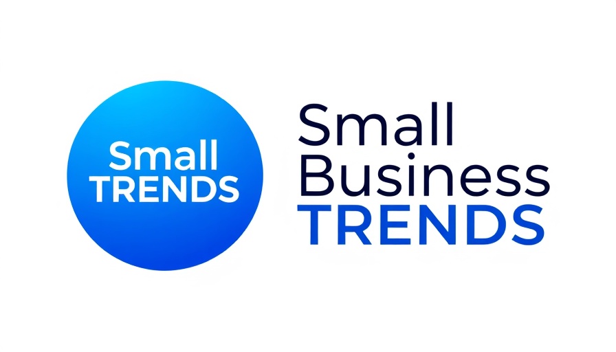 Small Business TRENDS blue circular logo for branding.