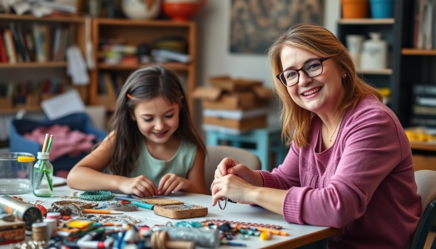 Young crafters making jewelry in a small business setting.