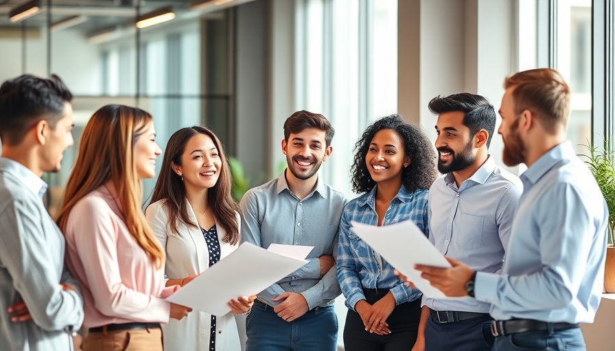 Diverse Gen Z professionals discuss flexibility values in a modern office.