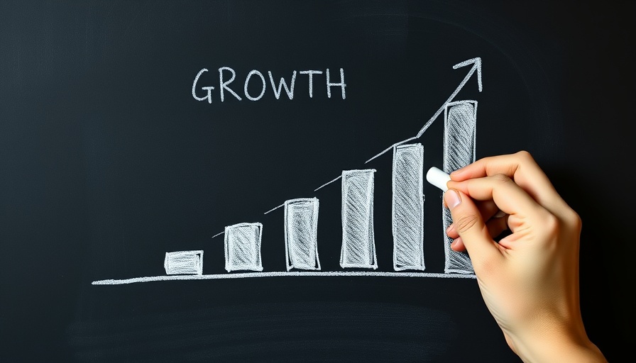 Chalkboard bar chart showing growth, common customer pain points solutions
