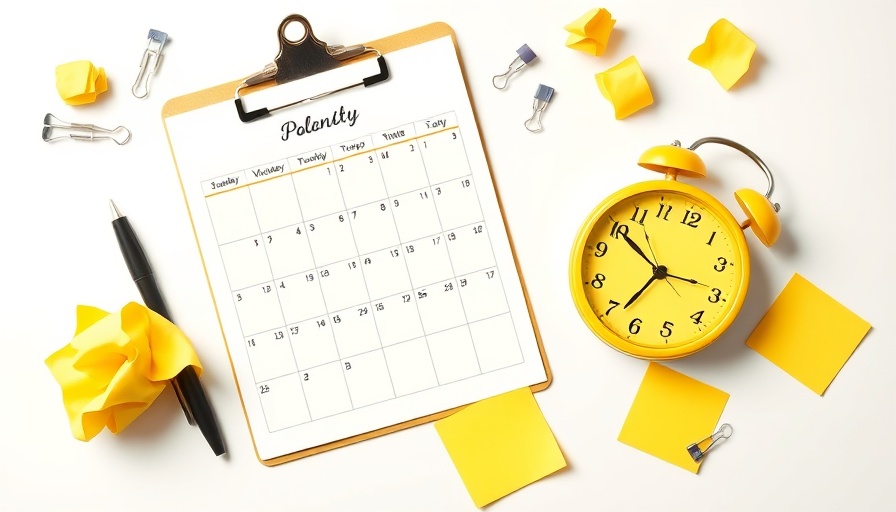 Monthly planner and yellow clock for selling printables on Etsy