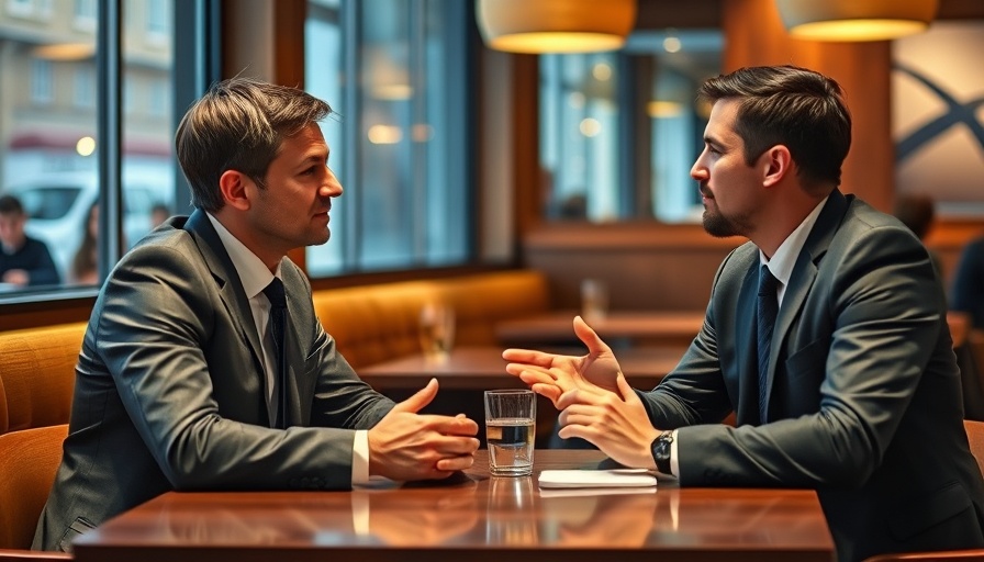 Professionals discussing restaurant lease negotiation tips over lunch.