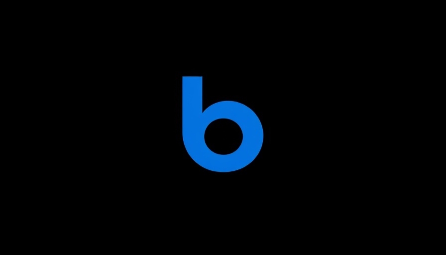 Blue 'b' logo on black background, local SEO concept