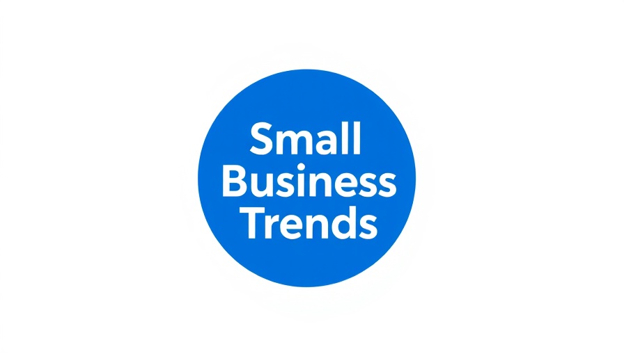 Minimalistic blue 'Small Business Trends' logo for Shopify Small Business Success.