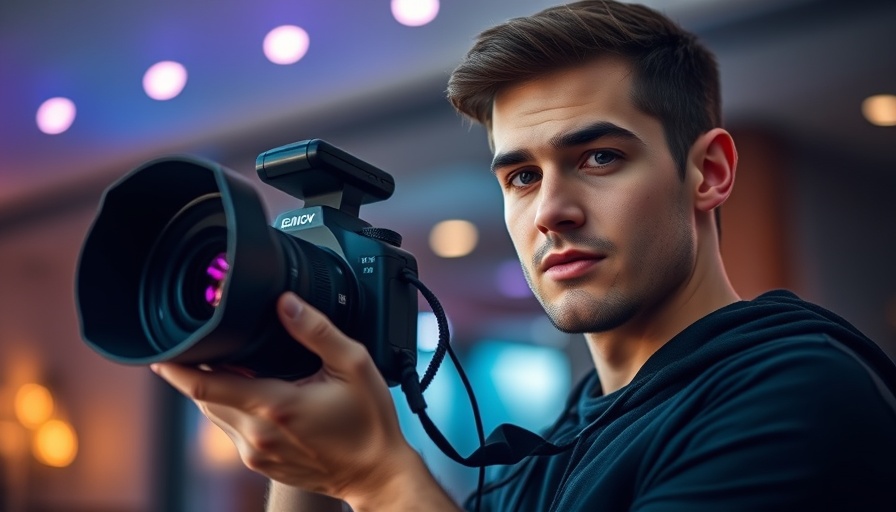SEO survival tips for Google 2025 update, young man with camera indoors.