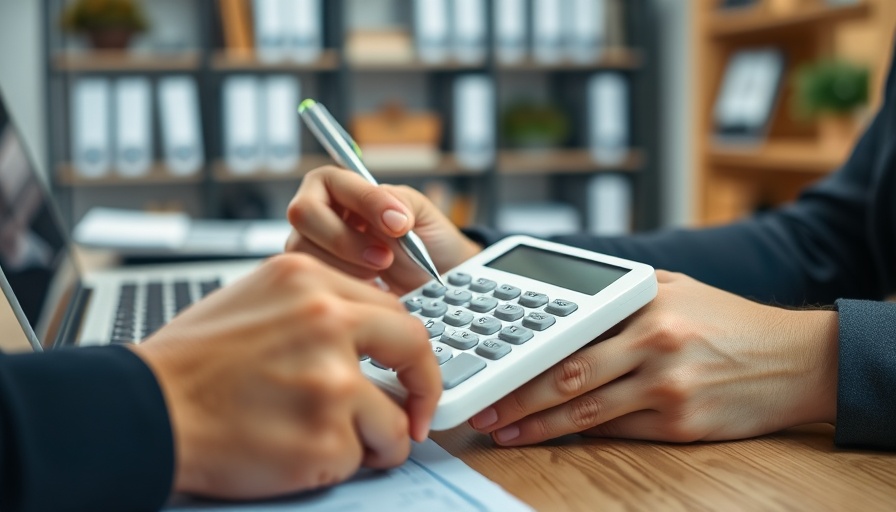 Person using calculator on desk, Employee Retention Tax Credit savings.