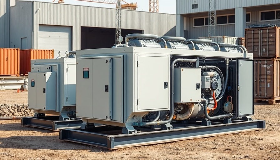 Hybrid Fuel Cells in Construction on display at a site.