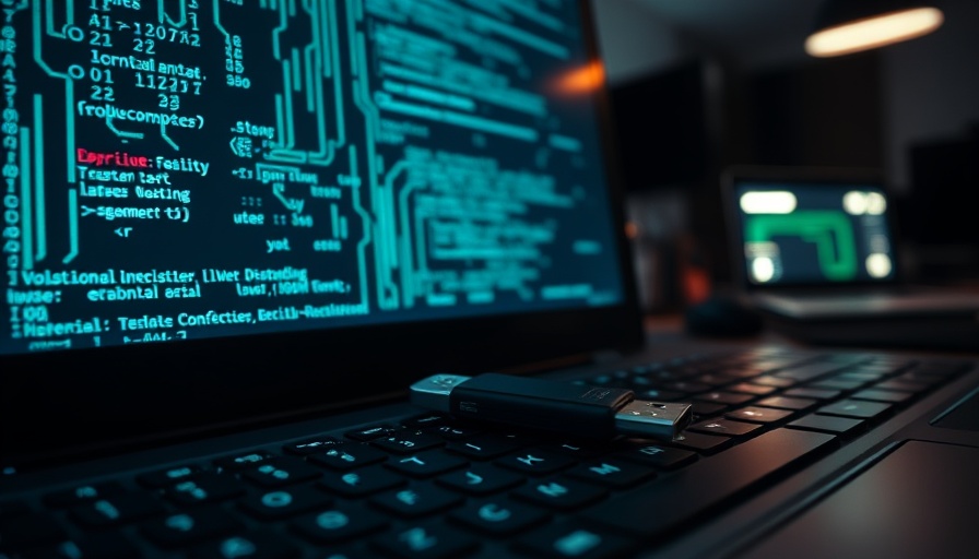 RDP hacking risks: Computer screen with code hinting security breach.