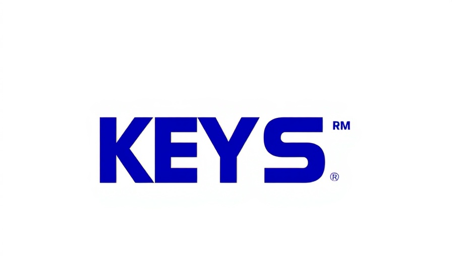 Modern blue and gold KEYS logo, representing locksmith software growth.