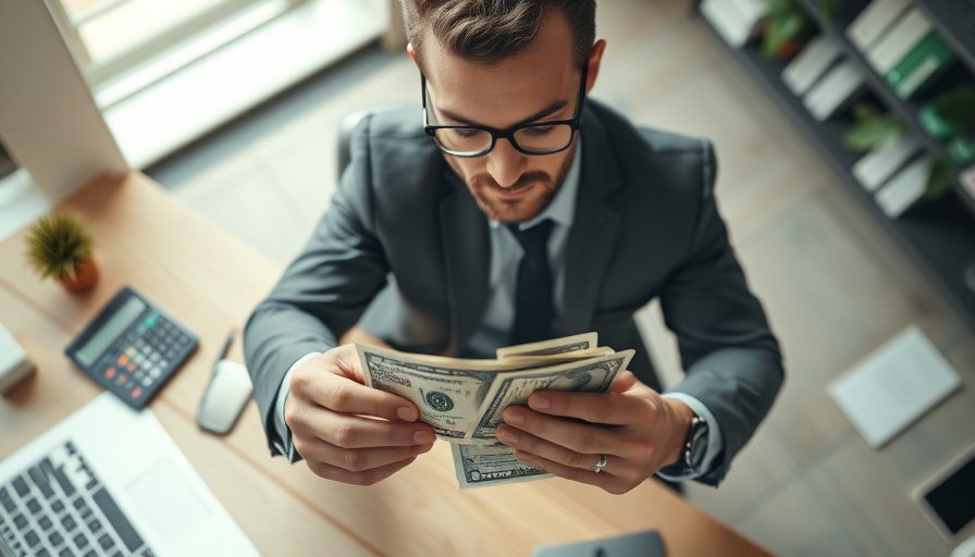 Businessman counting cash illustrating Merchant Cash Advance Explained.