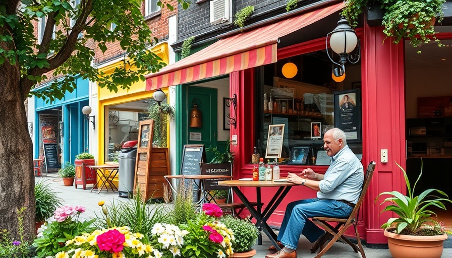 Baltimore Food Incubator street cafe with outdoor dining scene