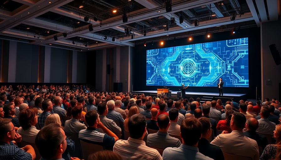Tech summit showcasing full-link smart home ecosystem with engaged audience.