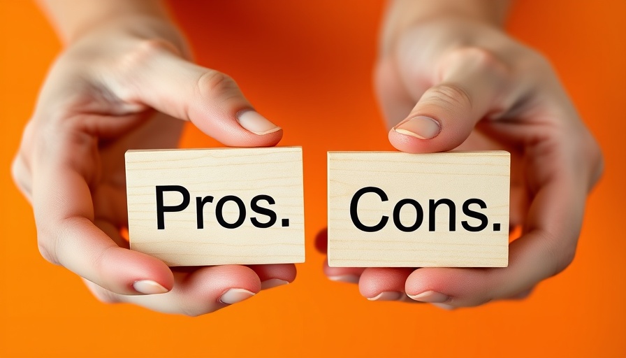 Understanding Drop Shipping Pros and Cons: hands with 'Pros' and 'Cons' blocks.