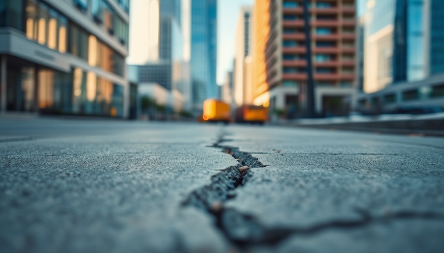 Cracked sidewalk illustrating cities' responsibility for repairs.