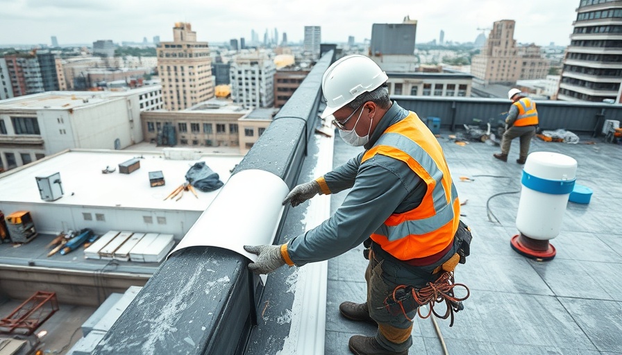 Atlanta Cool Roofs Initiatives worker coating rooftop