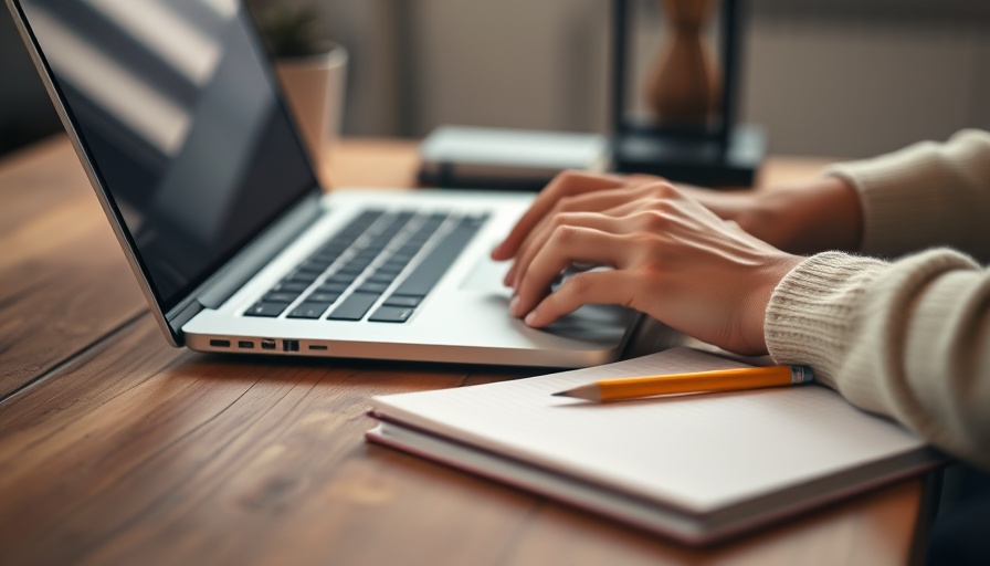 Person typing on laptop at home office, representing types of self employment.