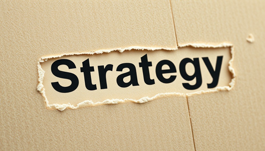 Cardboard reveals 'Strategy', concept for successful event planning.