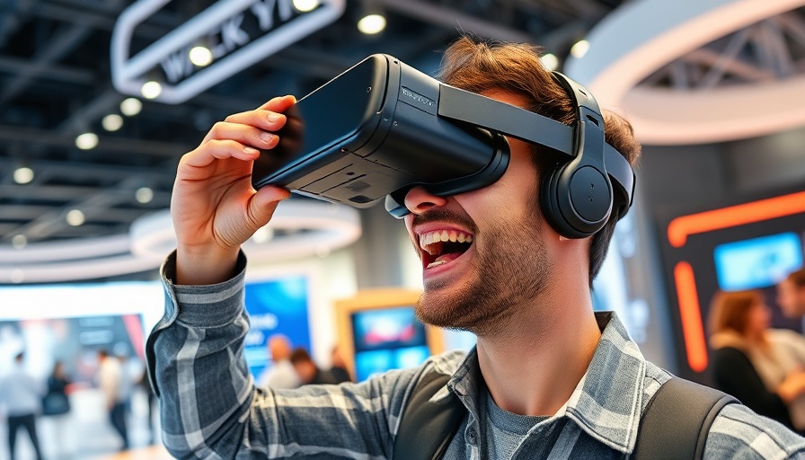 Future of digital technology in supply chains at a tech expo with VR.