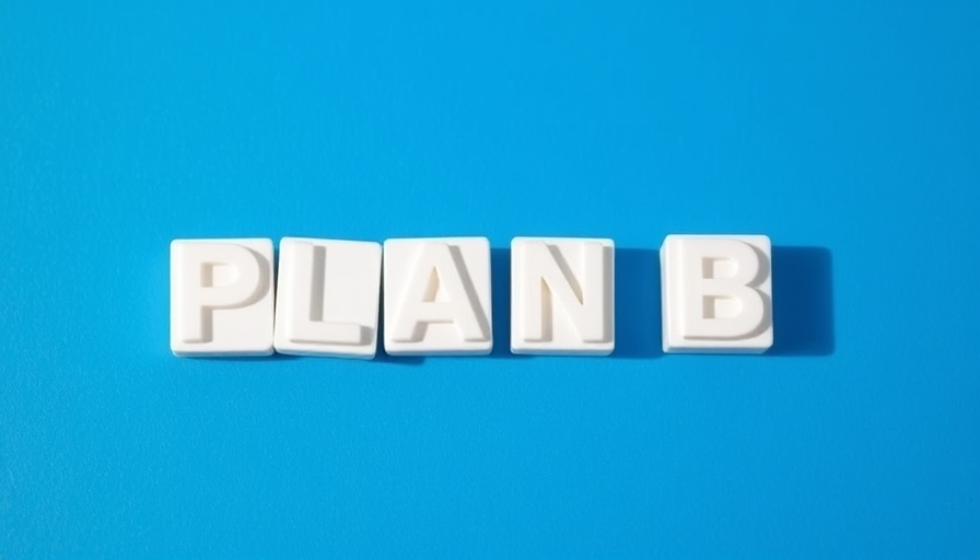Plan A and B cubes on blue background, step-by-step guide to achieving your goals concept.