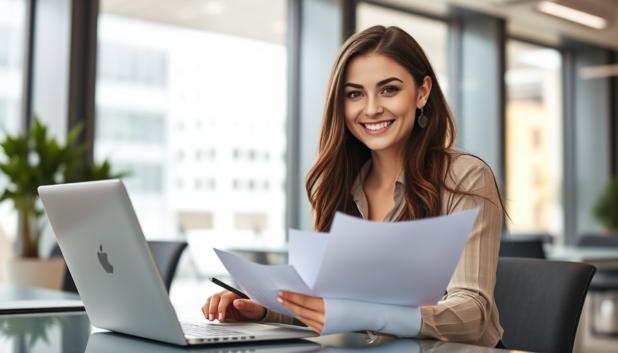 Young woman working in office, showcasing successful entrepreneur traits and strategies.
