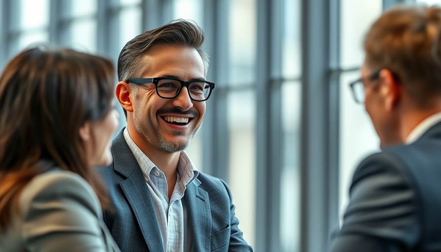 Confident businessman discussing an effective onboarding plan.