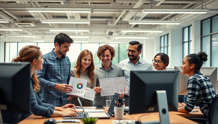 Diverse team analyzing data for idea validation and market research
