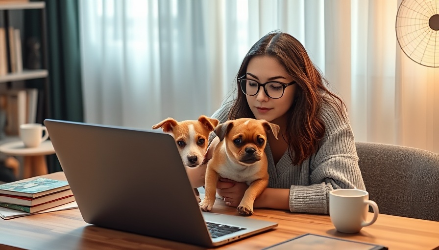 Woman planning to start a doggy daycare, working with dog.