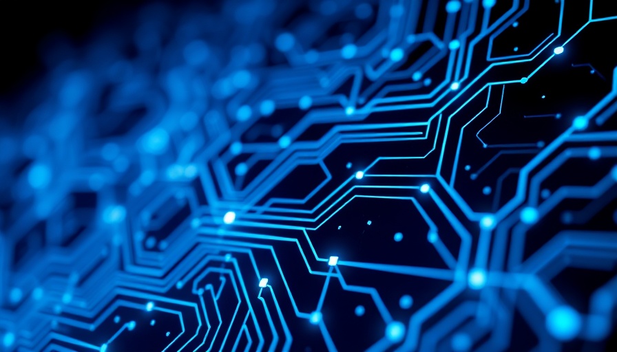 Abstract digital circuit board glowing, related to Local SEO Semrush Toolkit, futuristic theme.