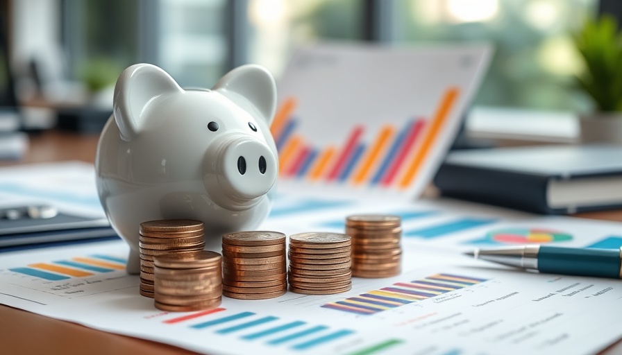 Effective financial planning with piggy bank and charts.
