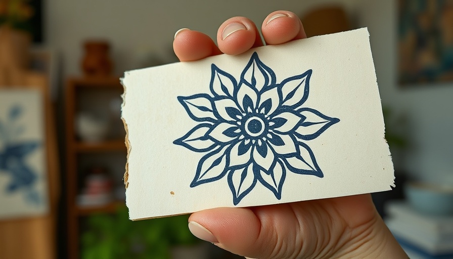 Batik stamp for selling handmade products on Amazon.