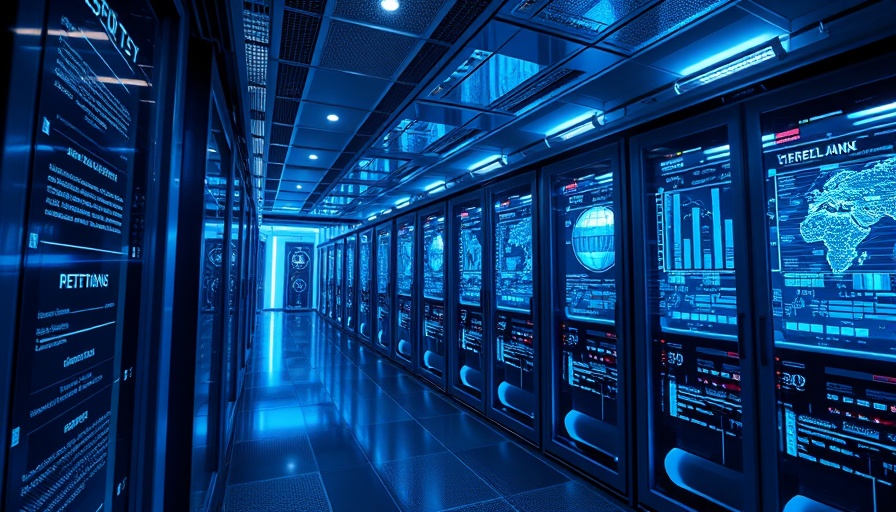 Oracle Globally Distributed Exadata Database in futuristic server room.